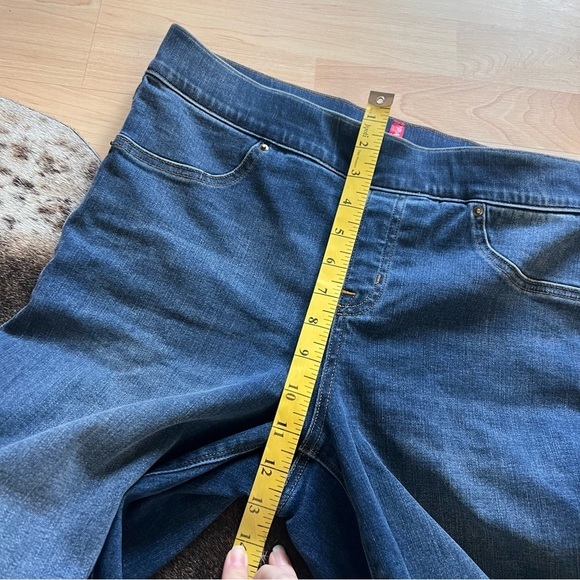 SPANX Distressed Denim Skinny Jean Leggings Size Large‎ - Picture 5 of 7